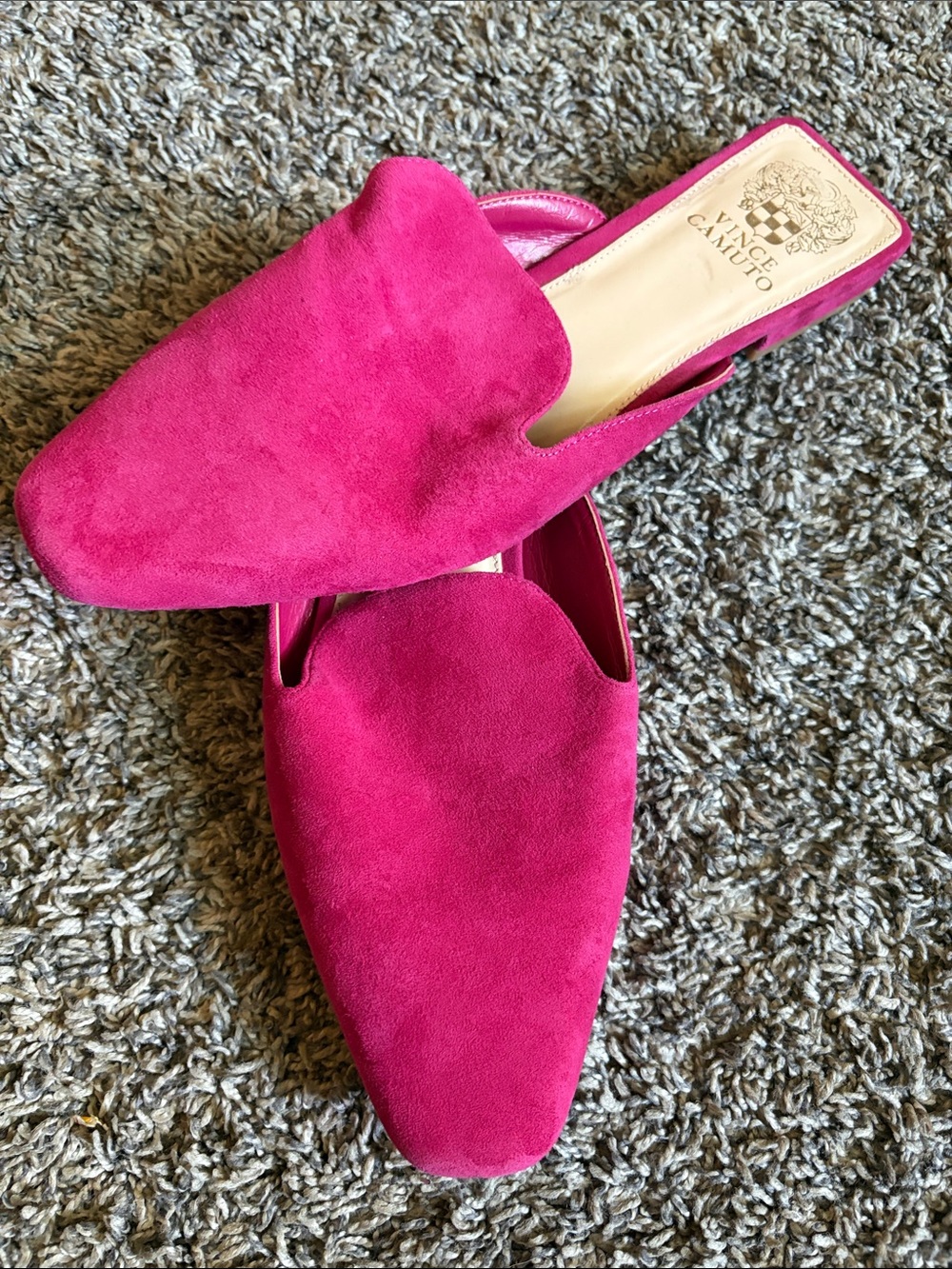 Vince Camuto Women's Pink Suede Slip-On Mules - Picture 4 of 4